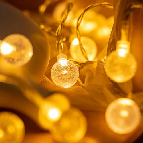 Vista 7 de Cadena de luces de piña con pilas, 17.5 pies, 35 conos de pino, 8 modos, funciona con pilas, luz decorativa de hadas (piña) Distancia de 6