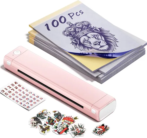Vista 12 de Phomemo Impresora de plantillas de tatuaje M08F, Bluetooth, con papel de Negro