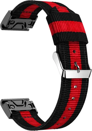 Vista 3 de Correa deportiva de nailon de ajuste rápido compatible con Garmin Fenix 5/Fenix 5 Plus/Forerunner 935/Approach S60/Quatix 5 Smartwatch