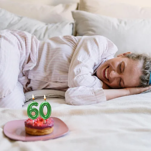 Vista 31 de Velas de número 9 arcoíris con número 3D para decoración de fiesta de pastel de cumpleaños, suministros de celebración de aniversario de boda