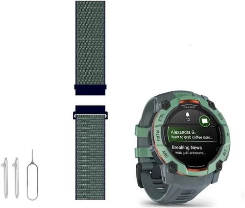 Vista 6 de C2D JOY Correa de nailon tejida compatible con Instinct Tactical/Esports/Surf/Camo/Solar Instinct 2/2S Reloj deportivo al aire libre Correr