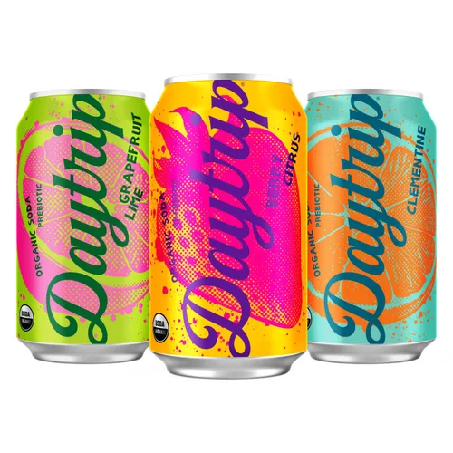 Vista 13 de Daytrip Soda prebiótica espumosa orgánica, soda baja en azúcar y alternativa de soda saludable baja en calorías, bebida prebiótica para la salud