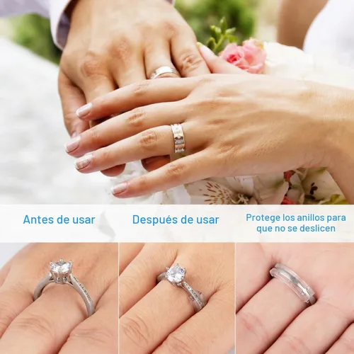 Vista 5 de Ajustador de tamaño de anillo invisible, paquete de 24, 12 tamaños
