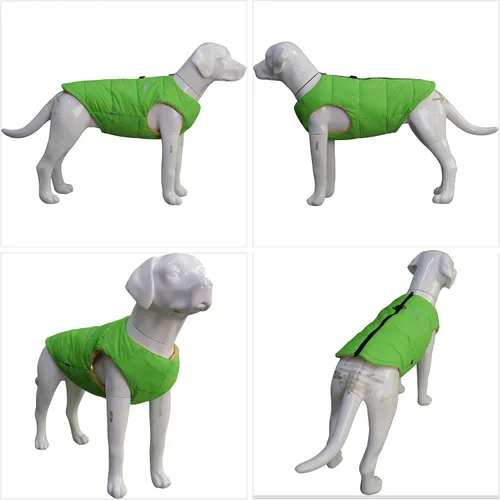 Vista 5 de Chaleco de invierno para perro, impermeable, resistente al viento, con forro polar supercálido, con cierre de cremallera suave para perros pequeños