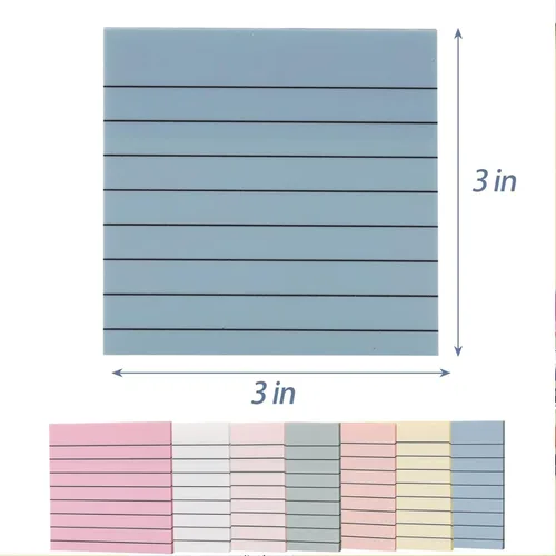 Vista 6 de Paquete de 6 notas adhesivas con forro transparente de 3 x 3 pulgadas, notas adhesivas transparentes, impermeables, autoadhesivas, fáciles