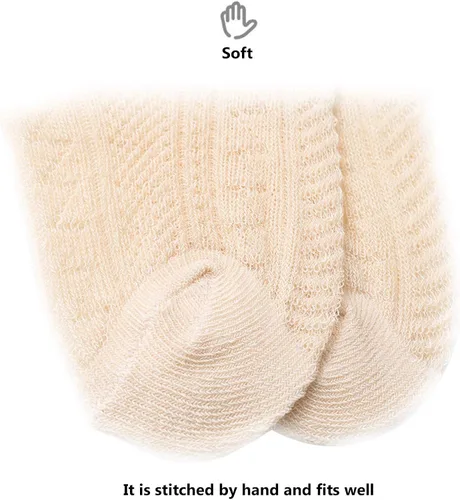 Vista 6 de Fatu Fashion - Pack de 5 calcetines para bebés recién nacidos para bebés y niños pequeños calcetines transpirables y suaves absorben el sudor