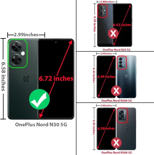 Vista 2 de TJS Funda compatible con OnePlus Nord N30 5G, con protector de pantalla de vidrio templado, anillo de metal, soporte magnético resistente contra