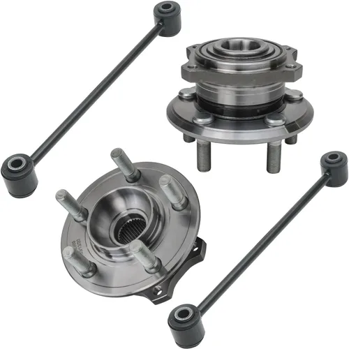 Vista 79 de Detroit Axle - Kit de suspensión delantera 4WD para Nissan Frontier Pathfinder Xterra, 2 cubos de rodamientos de ruedas, 2 brazos de control