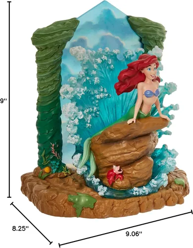Vista 11 de Enesco Disney Showcase - Figura iluminada de Ariel Crashing Waves de La Sirenita, 9 pulgadas, multicolor