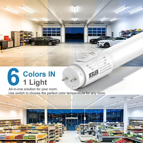 Vista 5 de JESLED Bombillas LED T8 de 4 pies, 6CCT seleccionables 3000K-6500K