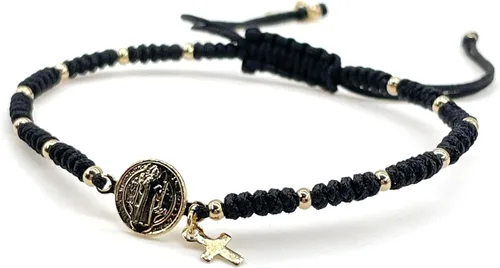 Vista 10 de St Benedict Medal Adjustable Red String Pulsera San Benito