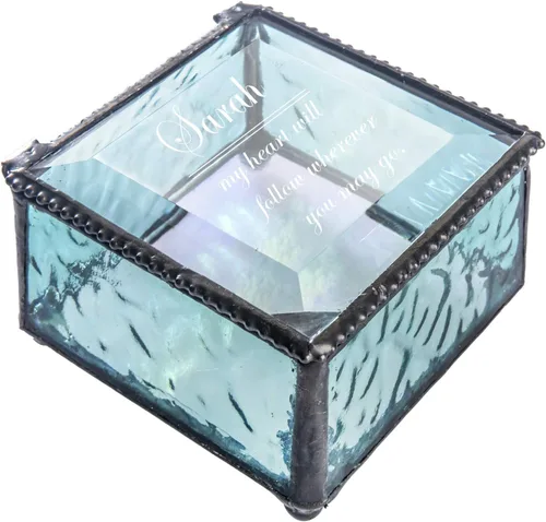 Vista 2 de Joyero personalizado decorativo, vitrina, organizador de almacenamiento, regalo de recuerdo para amiga, hija, hermana, niña, mujer, decoración