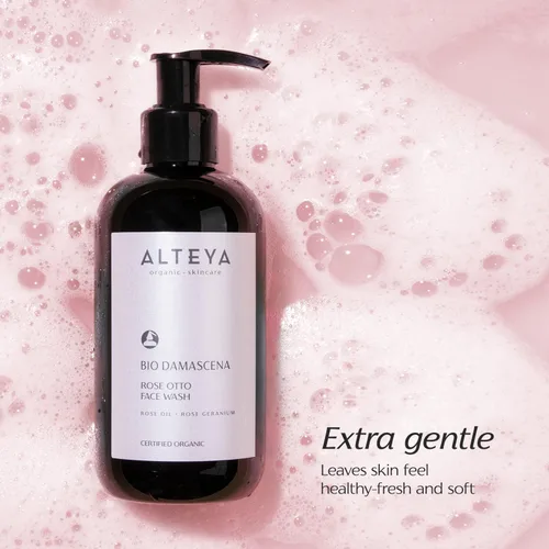Vista 7 de Alteya Organics Lavado facial orgánico certificado USDA Cuidado de la piel 8.5 fl oz/8.5 fl oz Bio Damascena galardonado limpiador facial con aceite