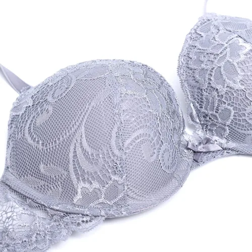 Vista 6 de Deyllo Sujetador push up para mujer, con encaje, con aros, cómodo y ligeramente acolchado