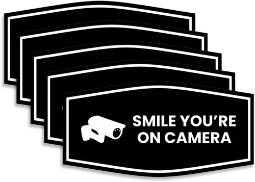 Vista 59 de Fancy Smile You're On Camera Letrero (negro) - Mediano (1 unidad)