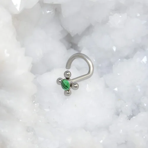 Vista 5 de Nose Stud Ring - Nose Piercing Stud - Nose Jewelry Surgical Steel - Nostril Screw Stud - Nose Ring CZ - Nose Stud L