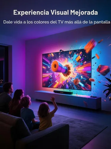 Vista 2 de KANTUTOE - Retroiluminación LED para TV con cámara, luces LED de 13.7 pies para televisores de 45-65 pulgadas y monitores de PC, luces de TV