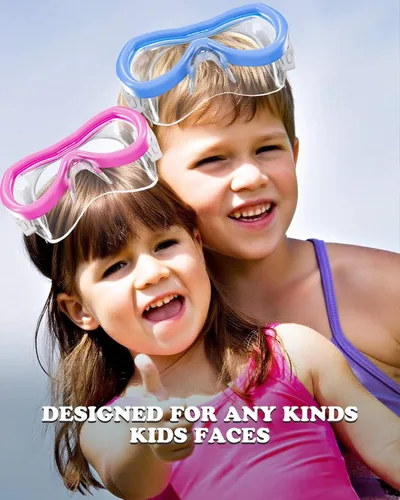 Vista 8 de Aegend Gafas de natación para niños, vidrio templado HD de 180° con amplia visión con cubierta para la nariz