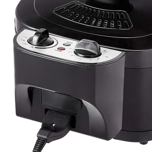 Vista 4 de Amazon Basics - Freidora eléctrica profunda de 2.1 cuartos (2.0L) con capacidad de aceite de 8 tazas, temporizador, temperatura ajustable, cesta