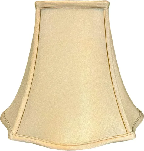 Vista 2 de Royal Designs, Inc. Serie Regal, pantalla de lámpara de campana cuadrada elegante, 4 x 10 x 8.5 pulgadas, Oro Antiguo