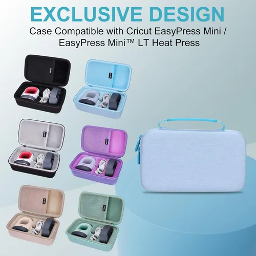Vista 7 de Funda compatible con la prensa de calor Cricut EasyPress Mini/Mini™ LT, estuche de viaje duro para prensa de calor Cricut EasyPress Mini/Mini™ LT