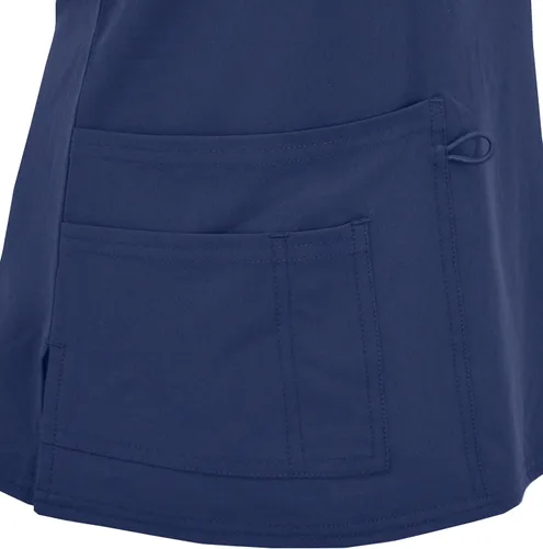Vista 5 de Green Town Ropa quirúrgica para mujer 4 bolsillos con cuello en V, tela elástica, uniformes de fácil cuidado