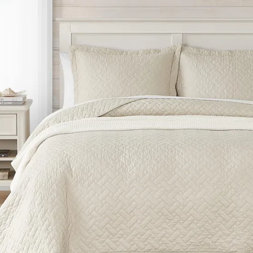 Vista 5 de Tommy Bahama - Juego de edredón individual, ropa de cama de algodón suave con funda a juego, certificado Oeko-Tex, artículos esenciales