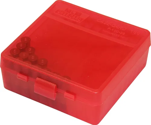 Vista 5 de MTM Caja de munición con tapa abatible para 100 balas calibre 38/357 (Azul claro)