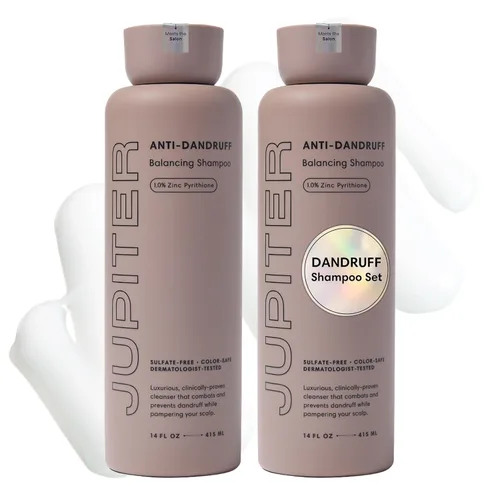 Vista 8 de Jupiter Champú Anticaspa - Champú para hombres y mujeres para cuero cabelludo escamoso, con picazón, graso y seco - Nutre el cuero cabelludo