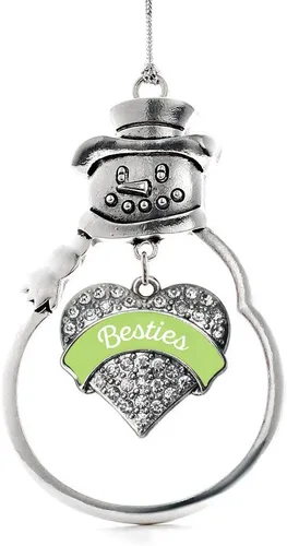 Vista 239 de Colgante de plata con diseño de Detroit con forma de corazón y muñeco de nieve con circonitas cúbicas