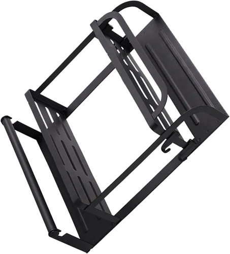Vista 6 de Organizador magnético para especias, estante magnético para refrigerador, estante de almacenamiento con soporte para toallas de papel para Doble