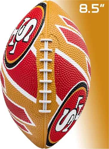Vista 6 de Franklin Sports NFL Team Footballs - Rubber Youth Mini Balls for All Teams - Kids 8.5" Football + Air Pump Sets - Official NFL Licensed