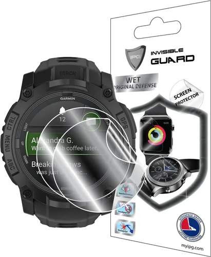 Vista 13 de IPG AMOLED Smartwatch Protector de pantalla de hidrogel para Garmin Instinct Crossover (2 unidades) Invisible HD Clear Film Anti-Scratch Protector