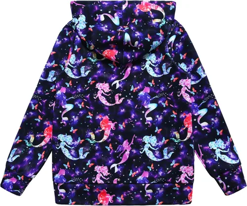 Vista 2 de Sudadera con capucha, cremallera y bolsillos, para niñas, diseño personalizable