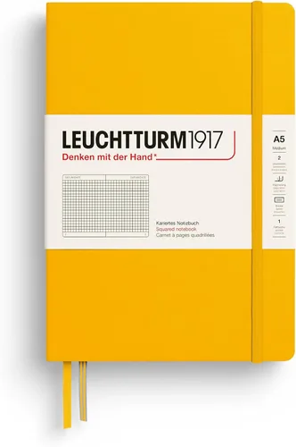 Vista 9 de LEUCHTTURM1917 - Cuaderno de tapa dura mediano A5 con 251 páginas numeradas para escritura y diario (negro, liso)