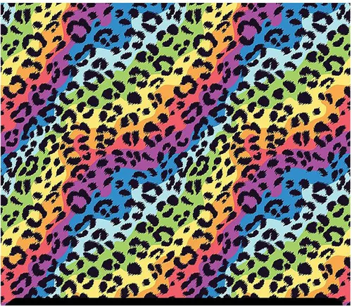 Vista 15 de HTV con estampado de animales (19.66 x 36 pulgadas) - Leopardo arcoíris