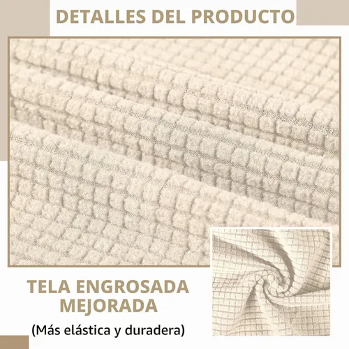 Vista 3 de Peryiter Juego de 2 fundas para sofá de dos plazas Fundas para muebles para sala de estar para sofá, sillón, ajuste elástico, a prueba de arrugas