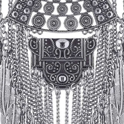 Vista 6 de YAZILIND Collar Collares Colgantes Vintage Maxi Gargantilla Declaración Collier Boho Mujer Joyería, Metal