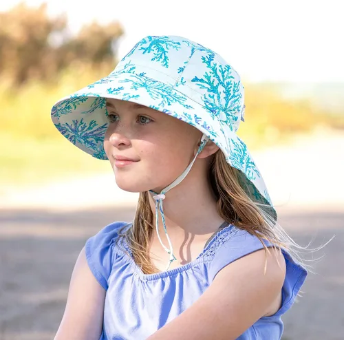 Vista 4 de JAN & JUL Sombreros de sol de secado rápido UPF 50+ para niños
