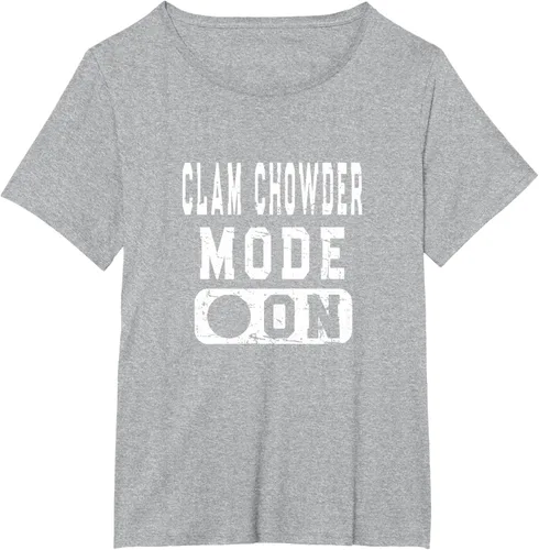 Vista 17 de Clam Chowder Mode On - Camiseta de broma de sopa de almejas, Negro