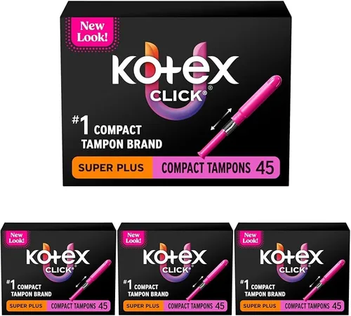 Vista 12 de Tampones U by Kotex Click Compact, absorción regular, sin perfume, 45 unidades (Paquete de 2)