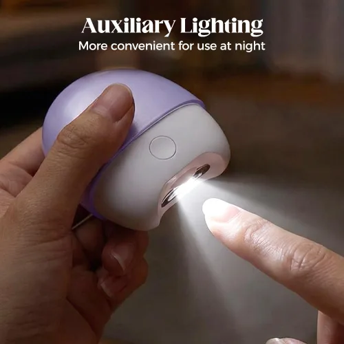 Vista 4 de Cortaúñas eléctrico automático 3 en 1, recortador de uñas con luz y almacenamiento de restos de uñas, cortaúñas eléctrico silencioso para adultos