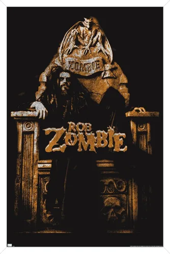 Vista 14 de Trends International Rob Zombie - Póster de pared de trono, 14.72 x 22.37 pulgadas, versión enmarcada de madera de granero Versión enmarcada Barnwood