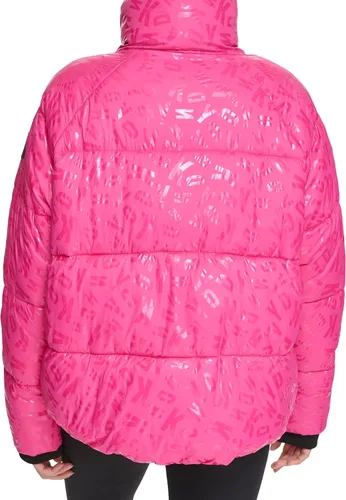 Vista 4 de DKNY Performance Repreve Fill Boxy High Low Puffer para mujer