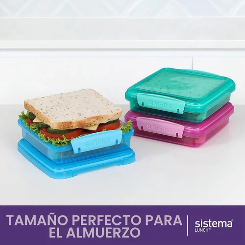 Vista 3 de Sistema To Go Collection - Caja para sándwiches, recipiente para comida, recipientes para alimentos, Variados