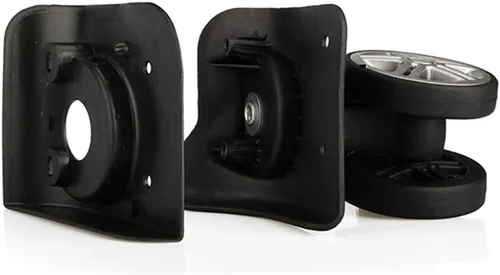 Vista 7 de Ruedas giratorias conectadas silenciosas de plástico y poliuretano de 3 pulgadas para equipaje, compatible con automóviles de pasajeros y SUV