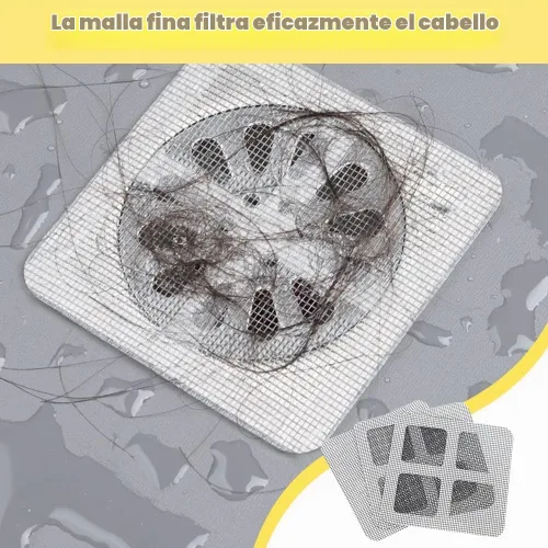Vista 3 de Adhesivos desechables para drenaje de pelo, 2026 nuevo protector de drenaje de ducha desechable, recogepelos para el drenaje de la ducha del baño
