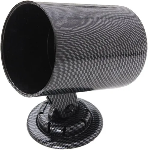 Vista 7 de ESUPPORT de fibra de carbono 2" 52mm resistente universal con dos orificios para montar medidores de tablero en auto