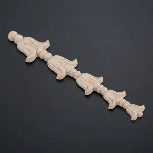 Vista 6 de MUXSAM Calcomanías largas de madera tallada, paquete de 4 apliques decorativos para muebles para pared, puerta, espejo, armario, armario, cabecero