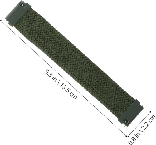 Vista 2 de Angoily Correa de nailon tejido Accesorios de herramienta para hombres Reloj Inteligente transpirable Correa de reloj elástica